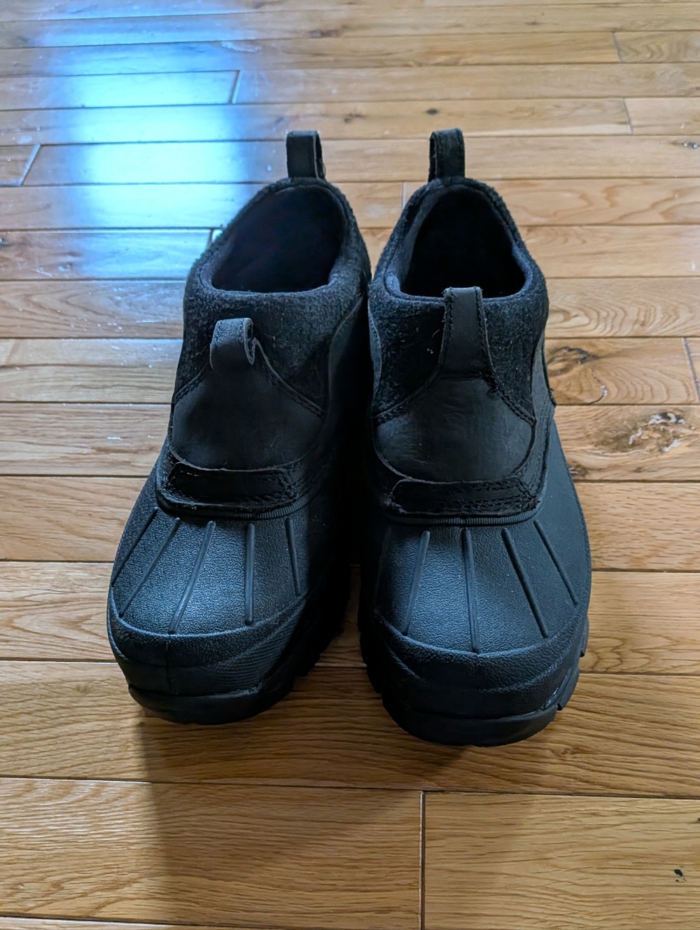 L.L. Bean Black Waterproof Slip-On Duck Boots